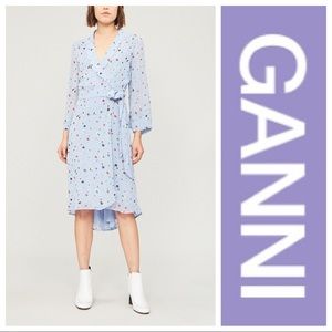 Ganni Georgette Wrap Dress